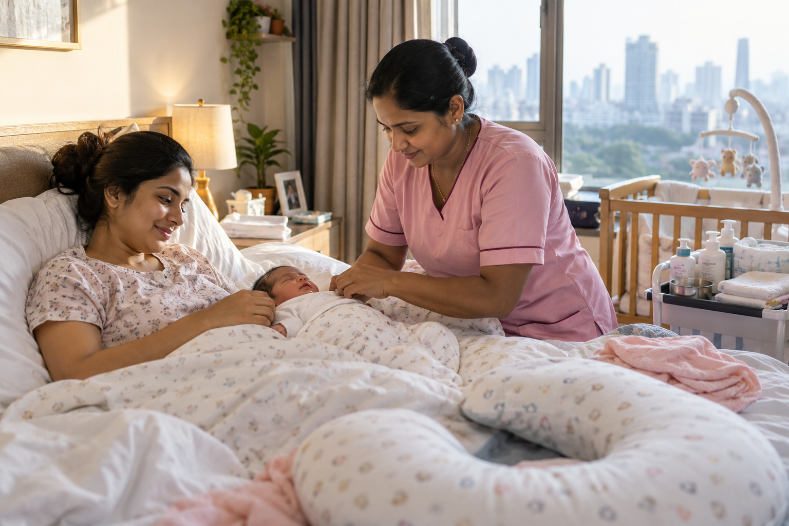 24 Hours Japa Bai in Mumbai: 7 Benefits of Postpartum Care at Home